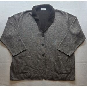 Gispa Donna Italian Women's Brown 3 Button Long Sleeve Overcoat. Size XL